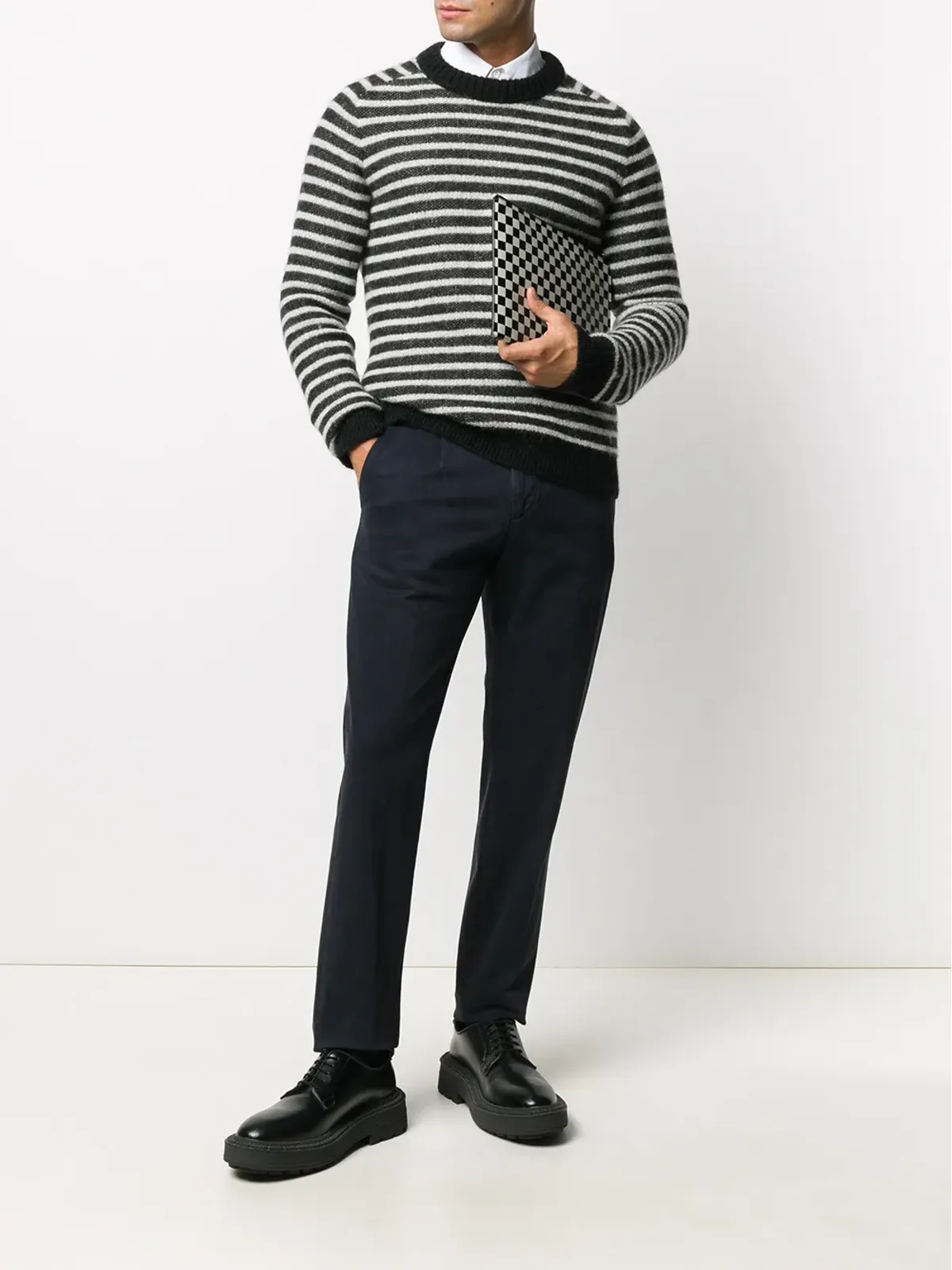 Briglia 1949 プリーツ入りストレートパンツ - 画像2