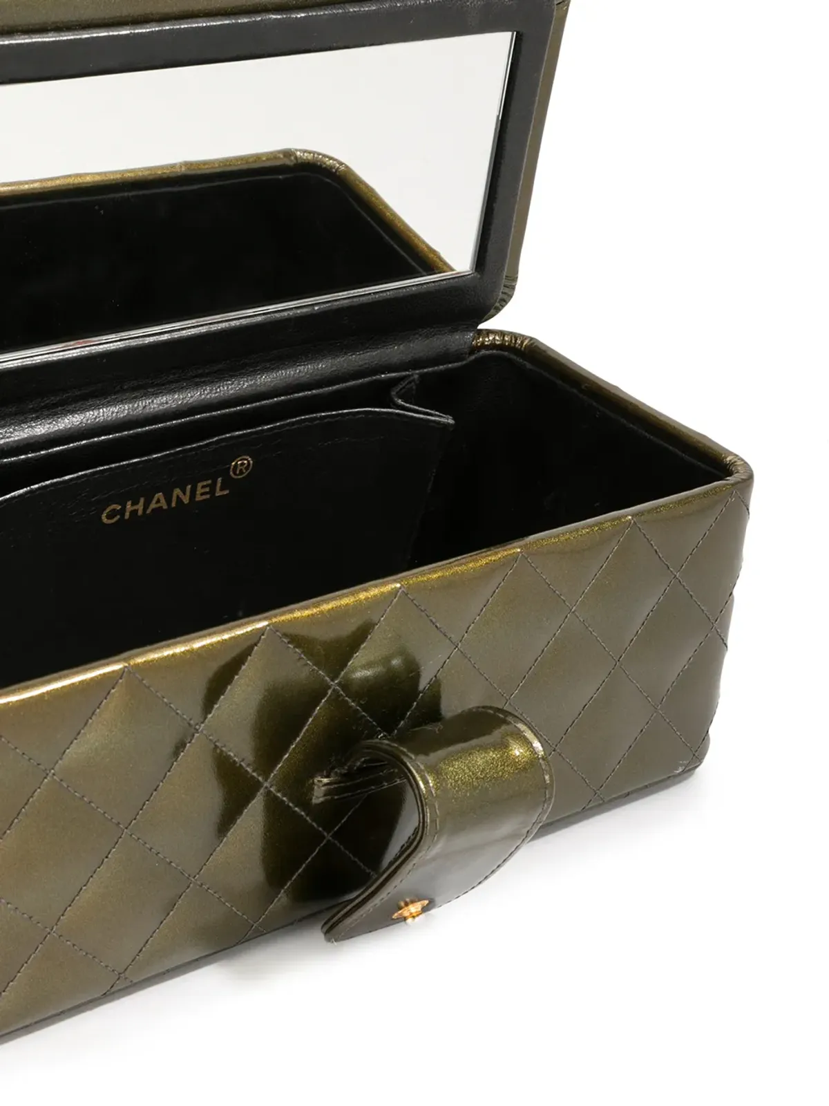 CHANEL Pre-Owned 1995 CC ダイヤモンドキルト バニティバッグ - 画像5
