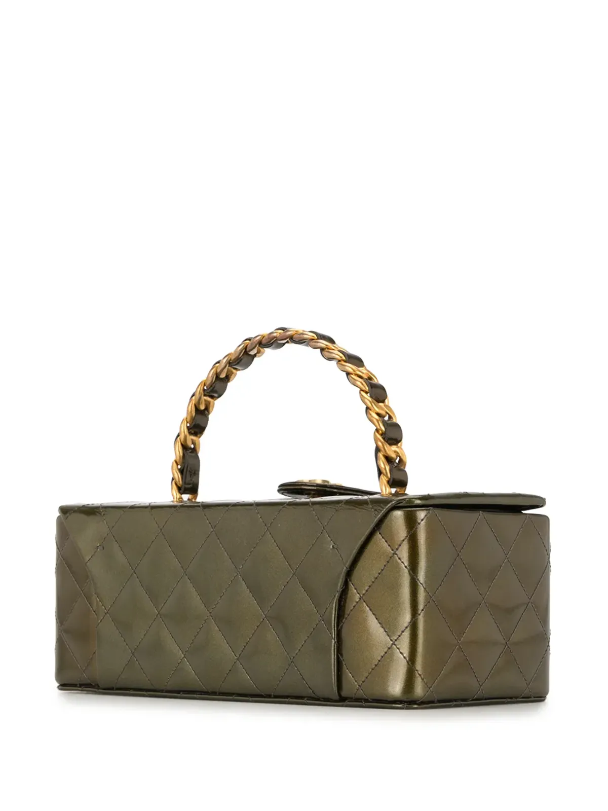CHANEL Pre-Owned 1995 CC ダイヤモンドキルト バニティバッグ - 画像3