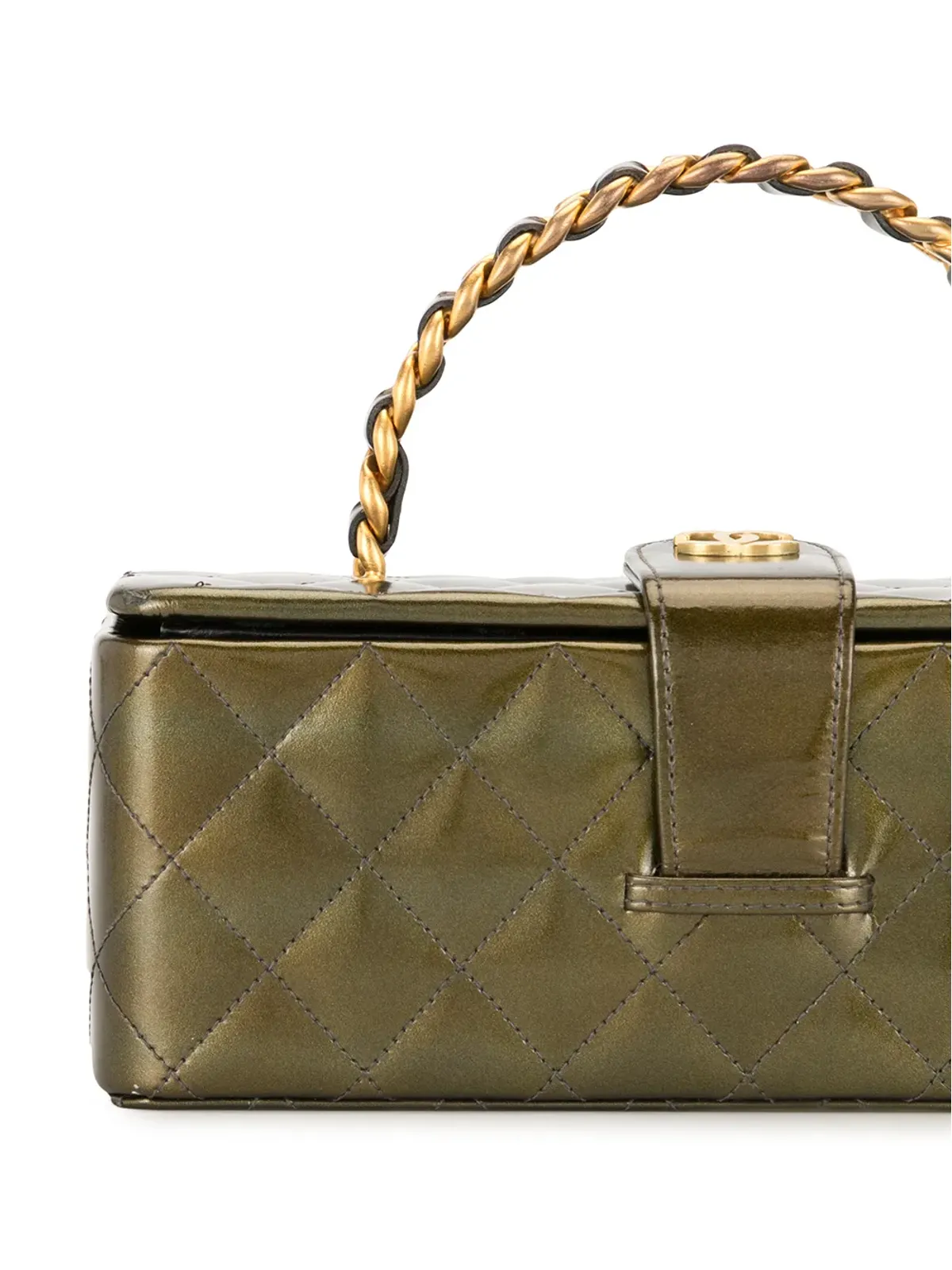 CHANEL Pre-Owned 1995 CC ダイヤモンドキルト バニティバッグ - 画像4