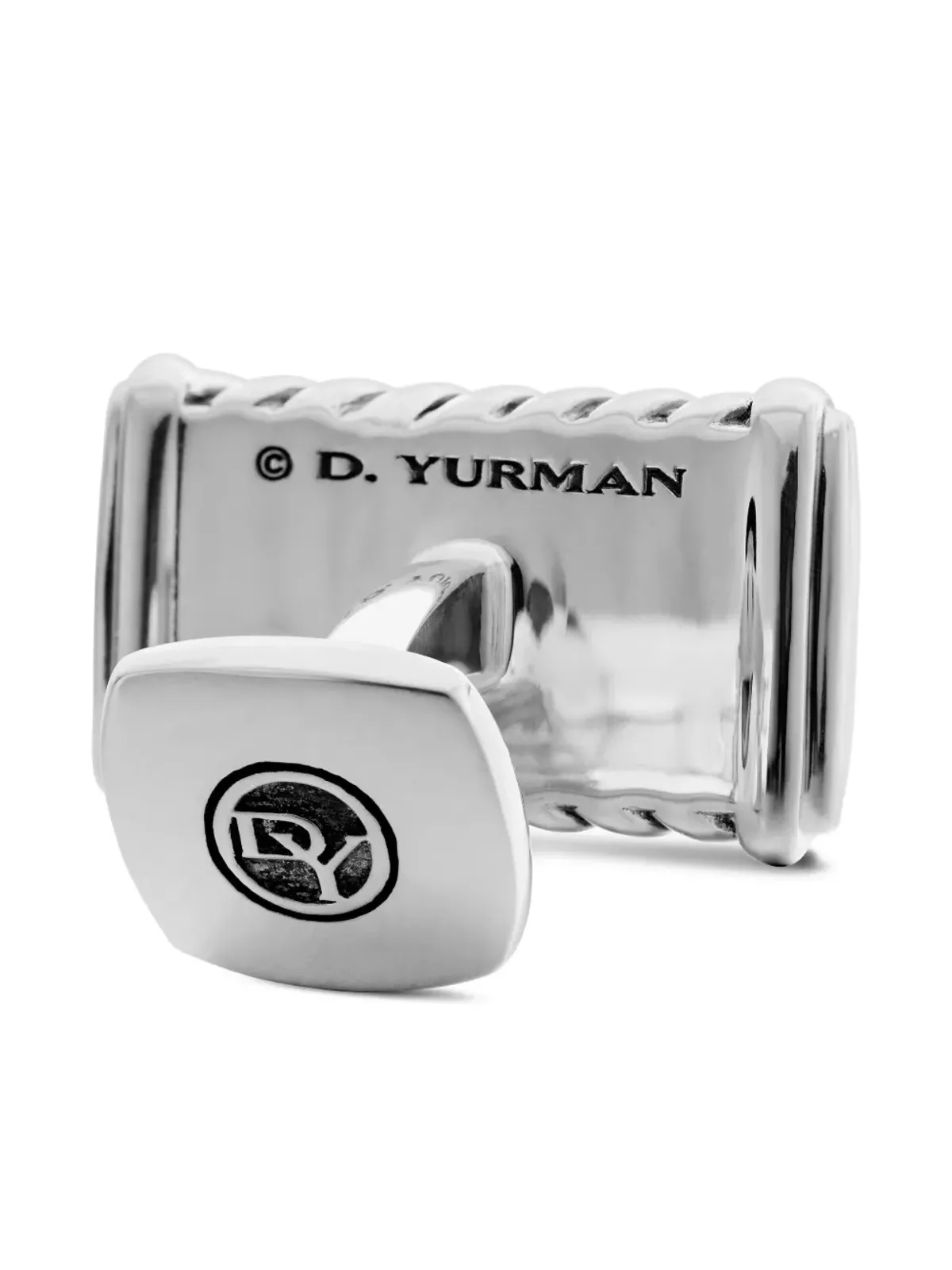 David Yurman スターリングシルバー Chevron カフリンクス - 画像5