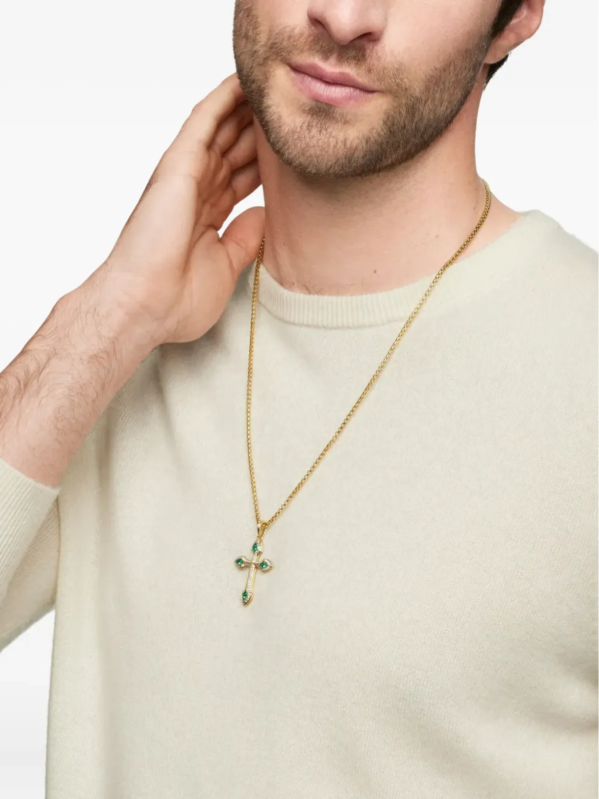 David Yurman ゴシック クロス ダイヤモンド アミュレット - 画像3