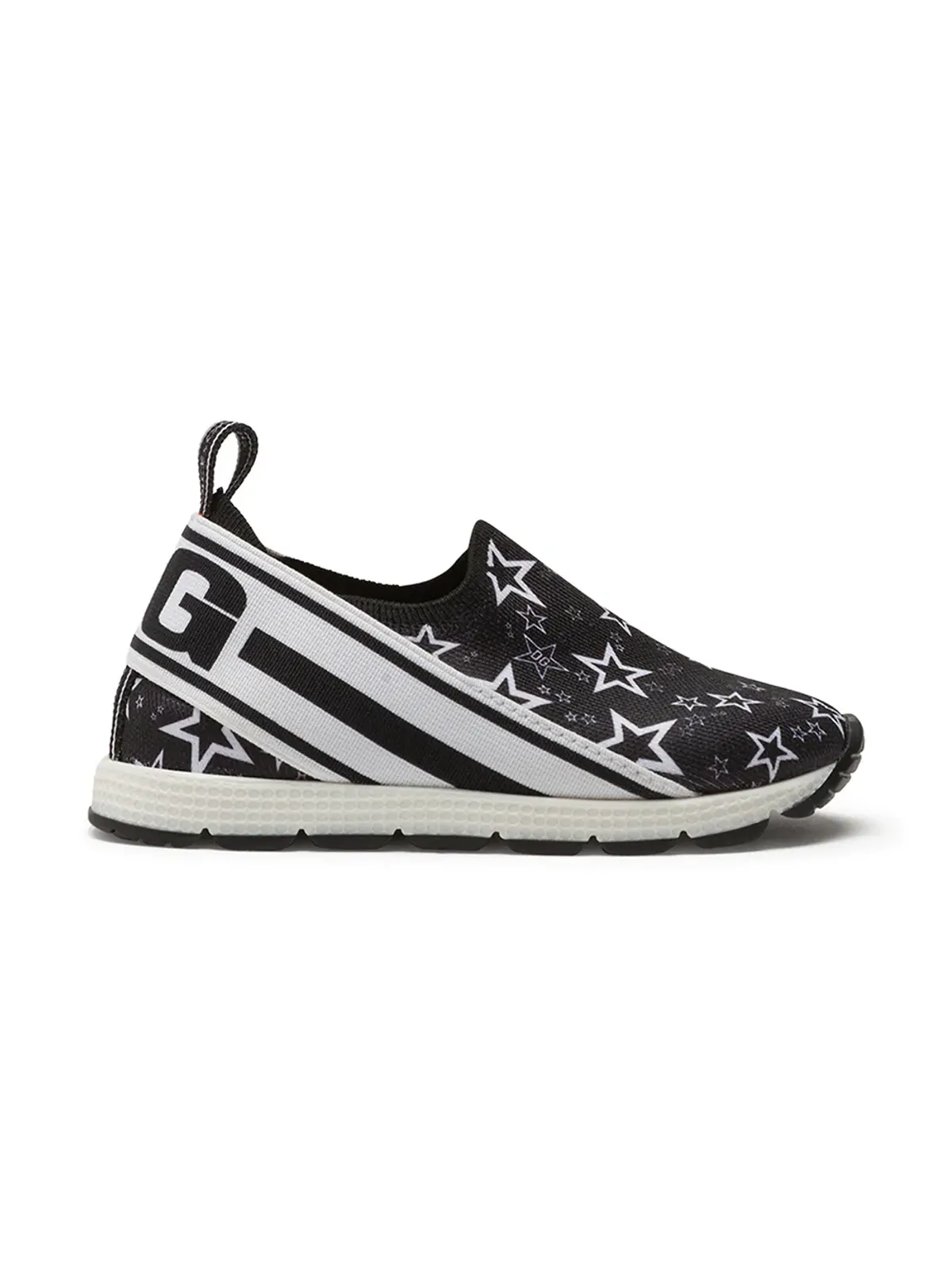 Dolce & Gabbana Kids star-print slip-on trainers - Black - 画像2