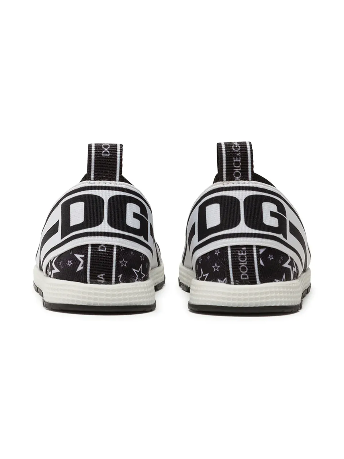 Dolce & Gabbana Kids star-print slip-on trainers - Black - 画像3