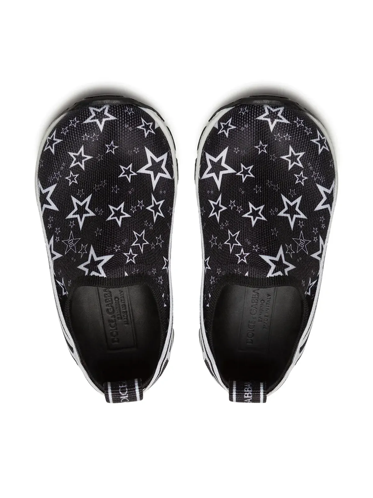 Dolce & Gabbana Kids star-print slip-on trainers - Black - 画像4