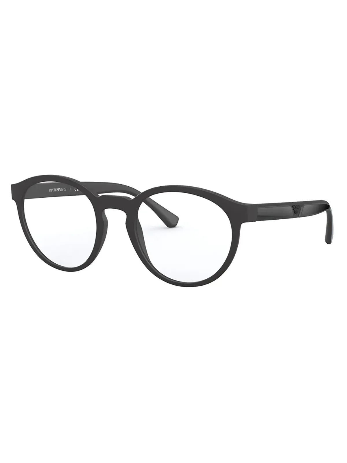 Emporio Armani ラウンドフレーム眼鏡 - ブラック - 画像2