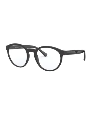 Emporio Armani ラウンドフレーム眼鏡 - ブラック - サムネイル2