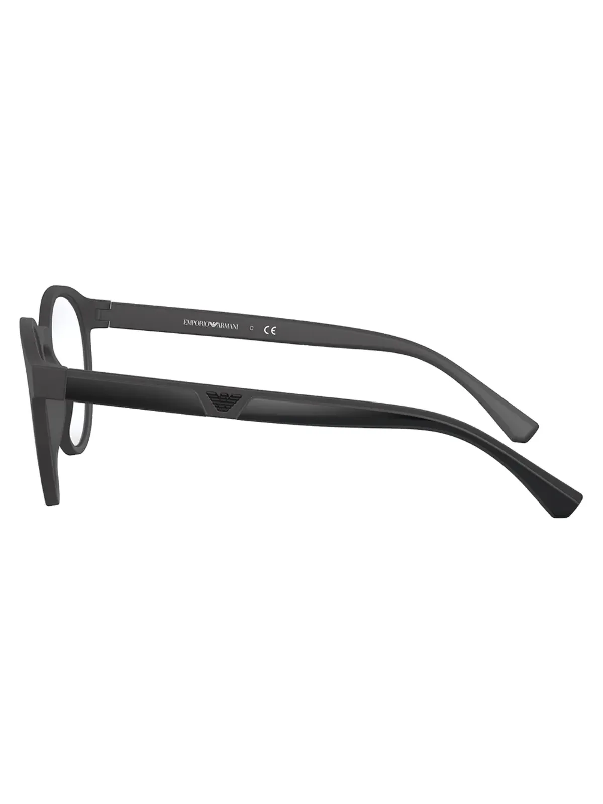 Emporio Armani ラウンドフレーム眼鏡 - ブラック - 画像3