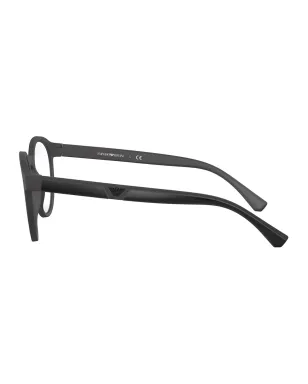 Emporio Armani ラウンドフレーム眼鏡 - ブラック - サムネイル3