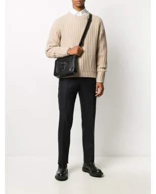 Ferragamo ピンストライプ ストレートレッグパンツ - ブルー - サムネイル2