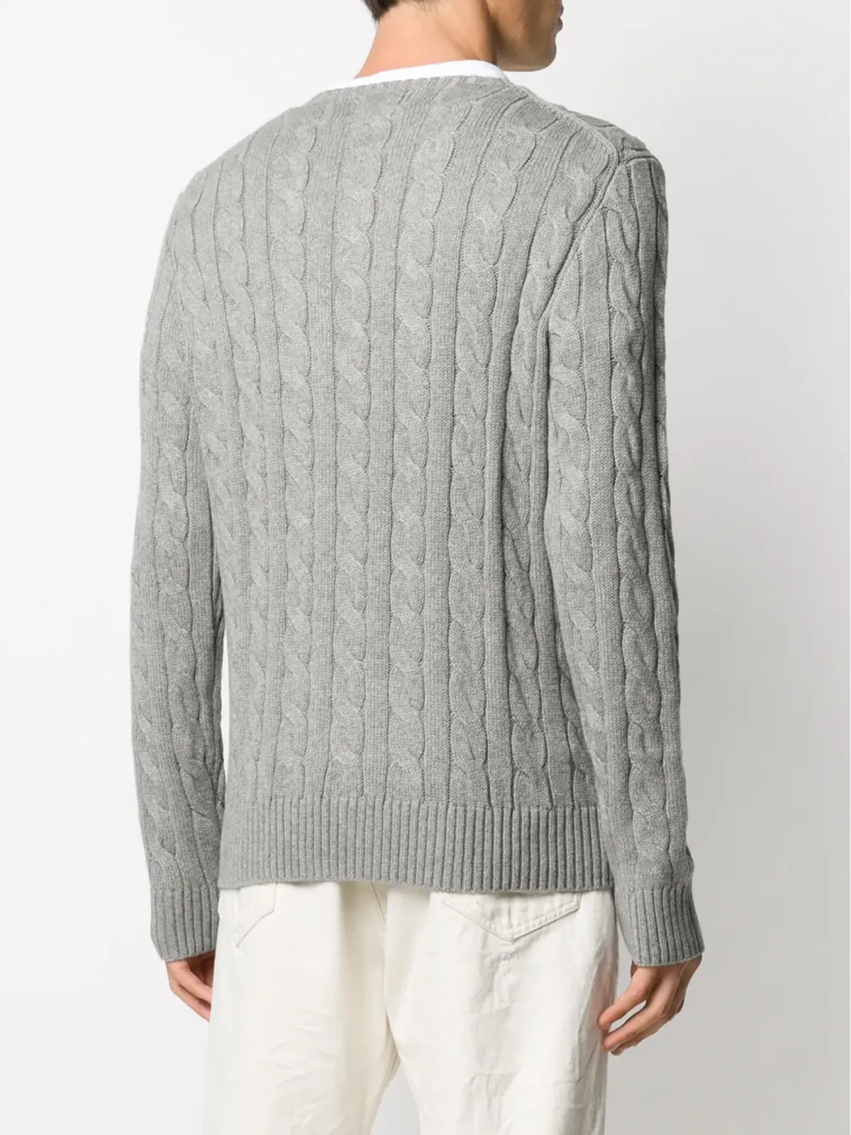 Polo Ralph Lauren ケーブルニット編みスウェットシャツ - グレー - 画像4