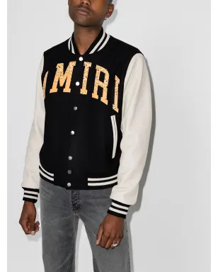 AMIRI ロゴアップリケ バーシティ ボンバー ジャケット - サムネイル2