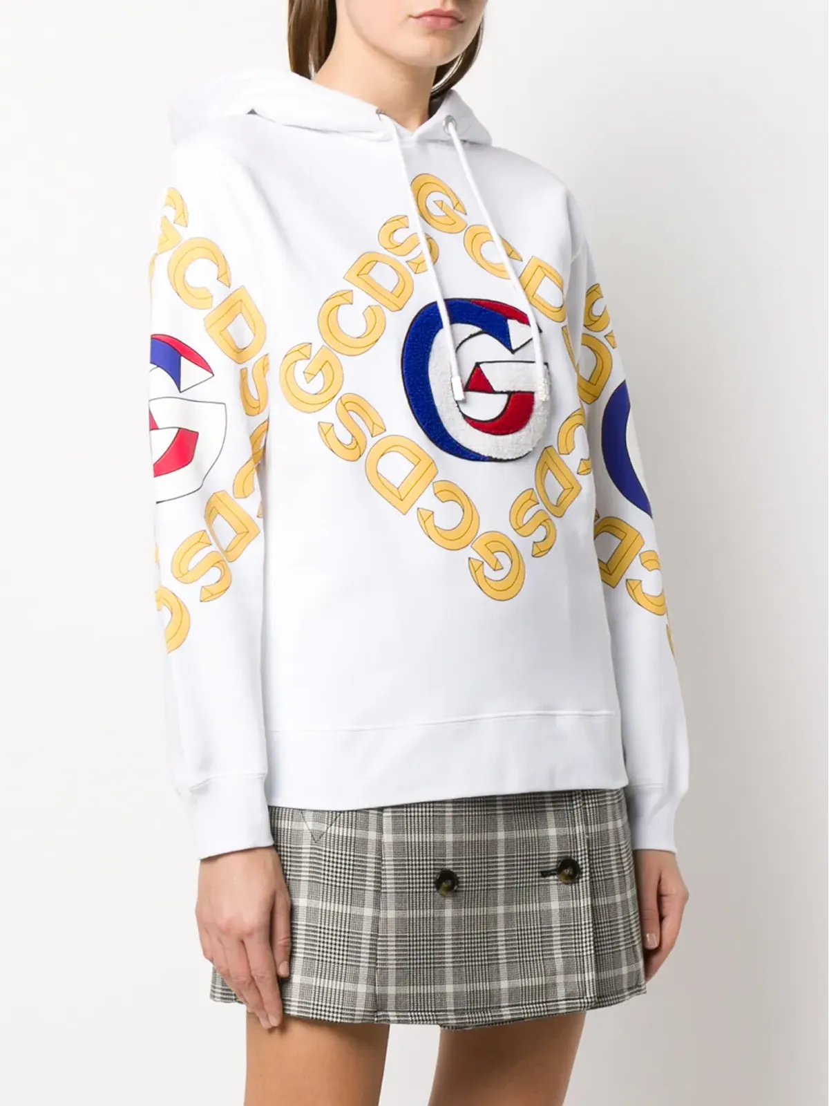 GCDS カレッジロゴプリント フーディー - 画像3