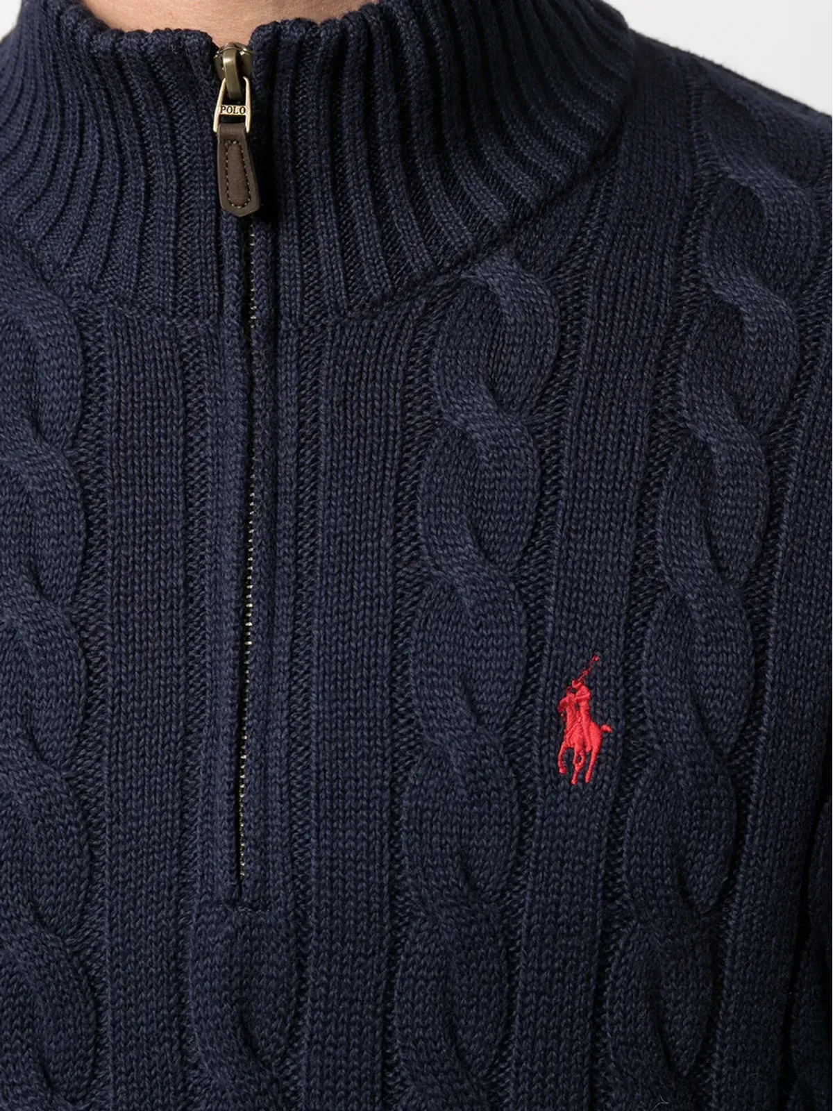 Polo Ralph Lauren ケーブル編み ハーフジップ ジャンパー - 画像5