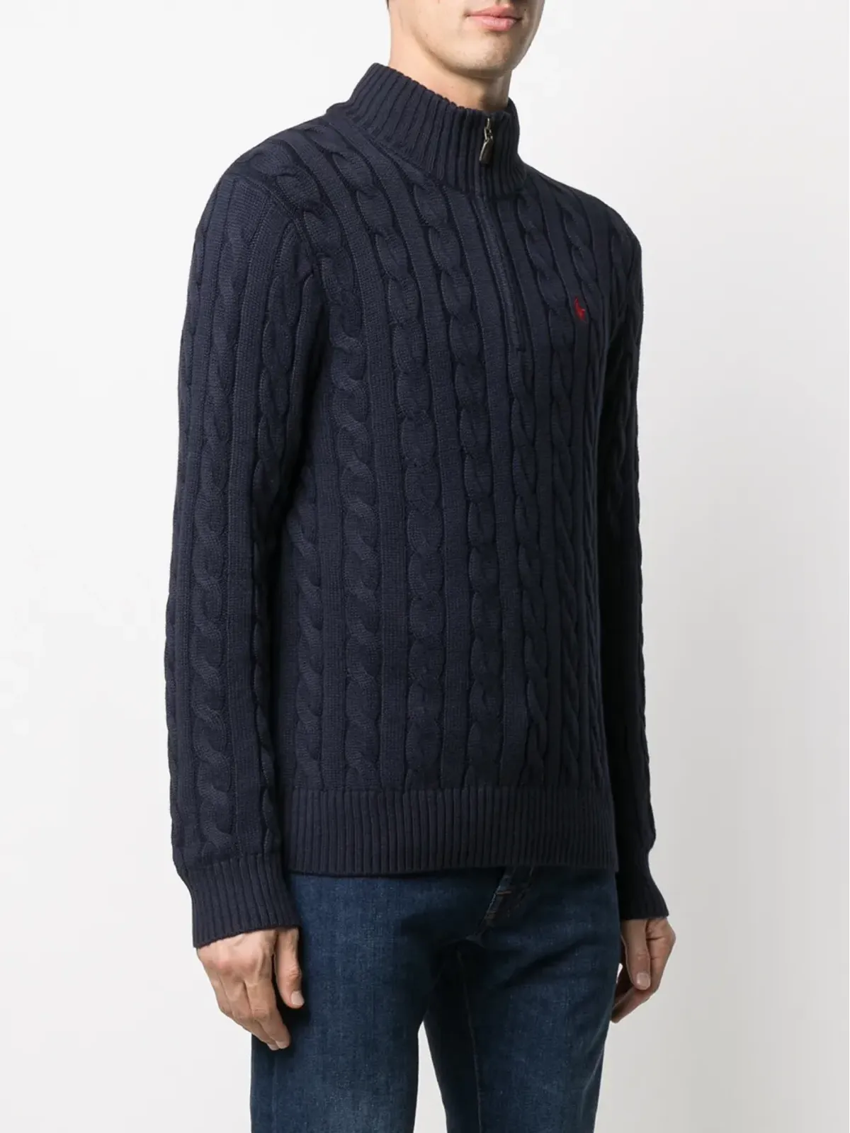 Polo Ralph Lauren ケーブル編み ハーフジップ ジャンパー - 画像3