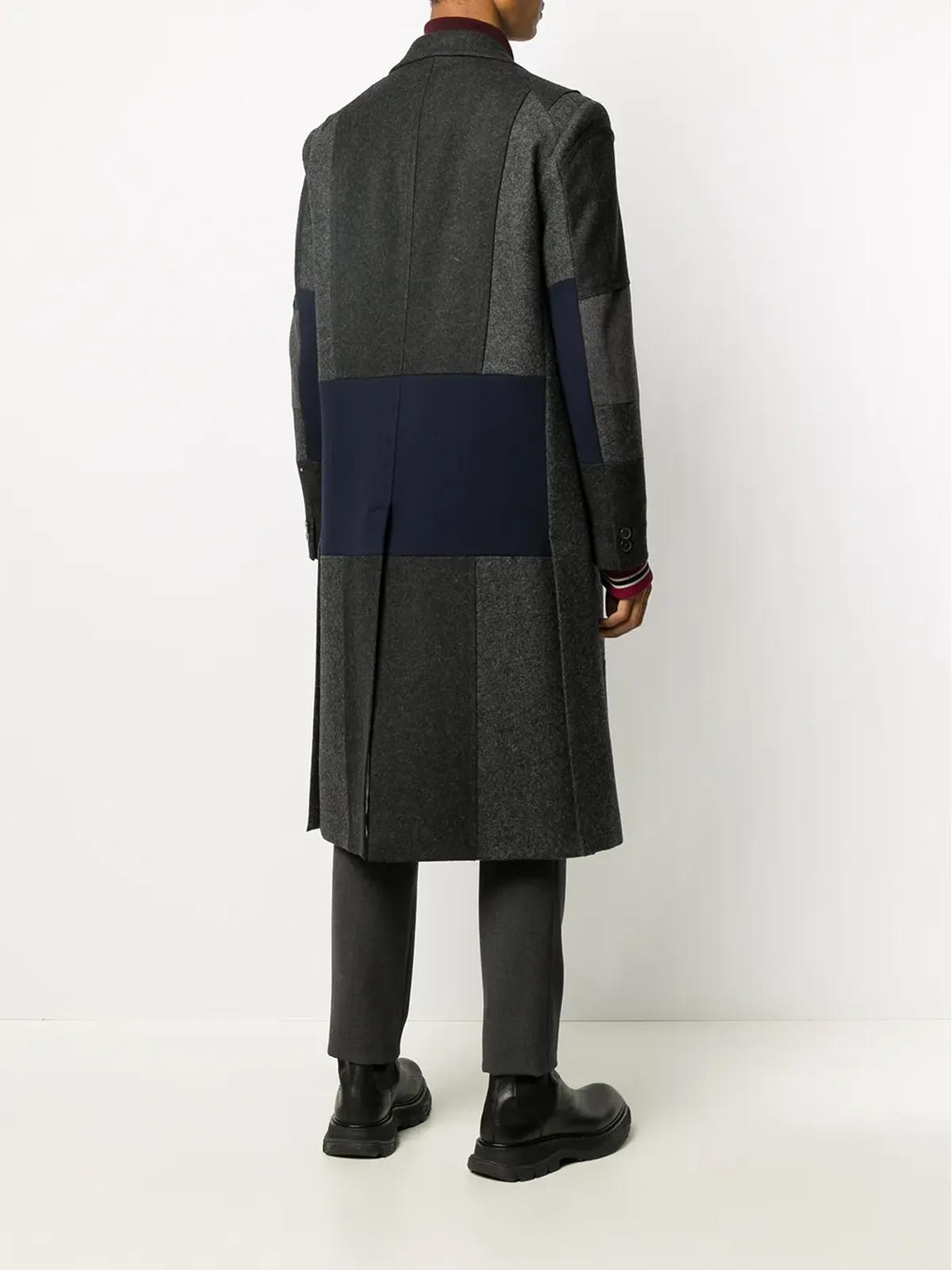 Valentino Garavani 横縞のシングルブレストコート - 画像4