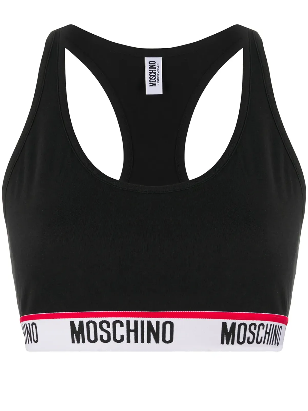 Moschino ロゴテープ スポーツブラ - 画像1