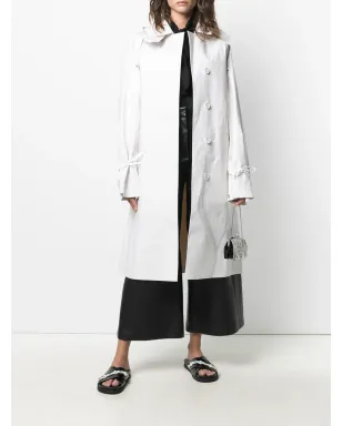 Cecilie Bahnsen シングルブレスト ミディ丈コート ホワイト - サムネイル2