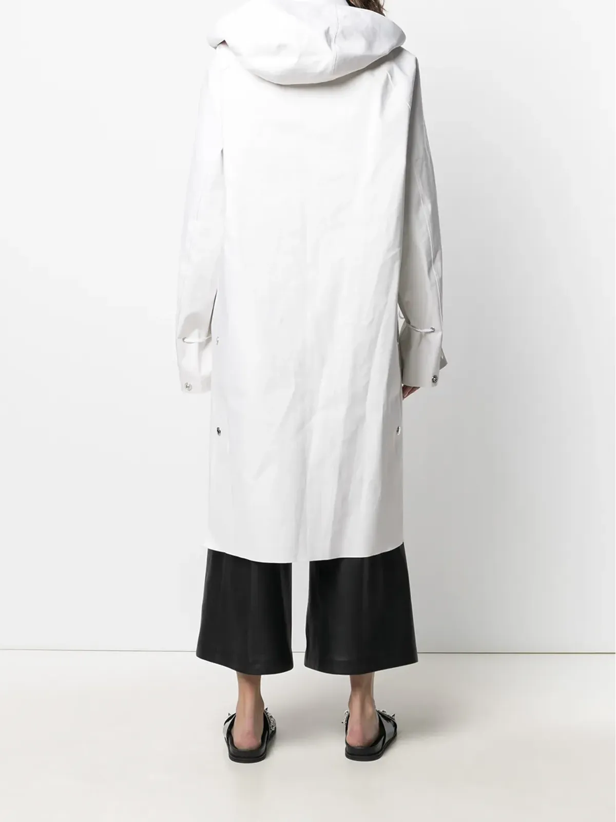Cecilie Bahnsen シングルブレスト ミディ丈コート ホワイト - 画像4