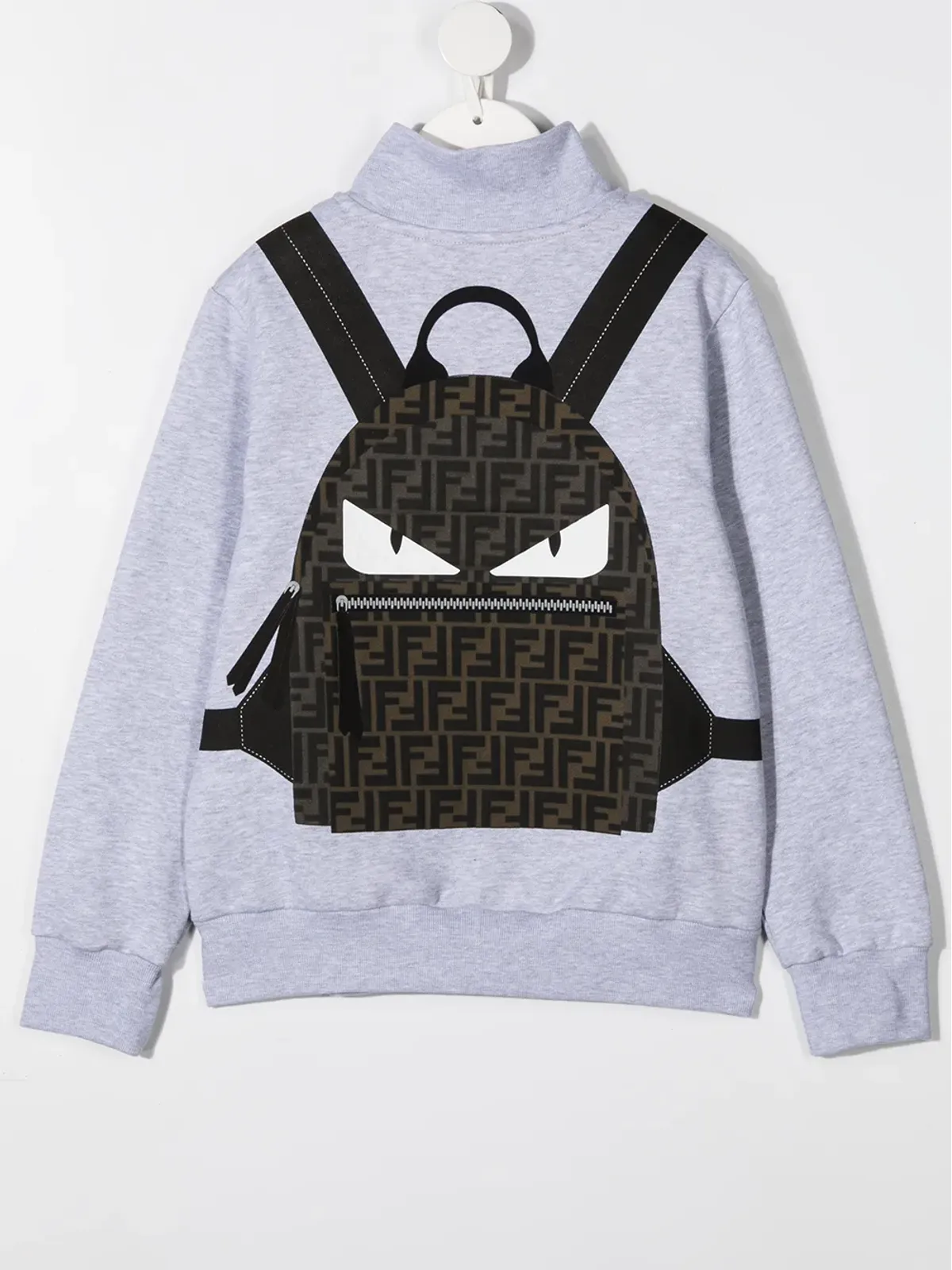 Fendi Kids FFモチーフバックパックプリントスウェットシャツ - 画像2