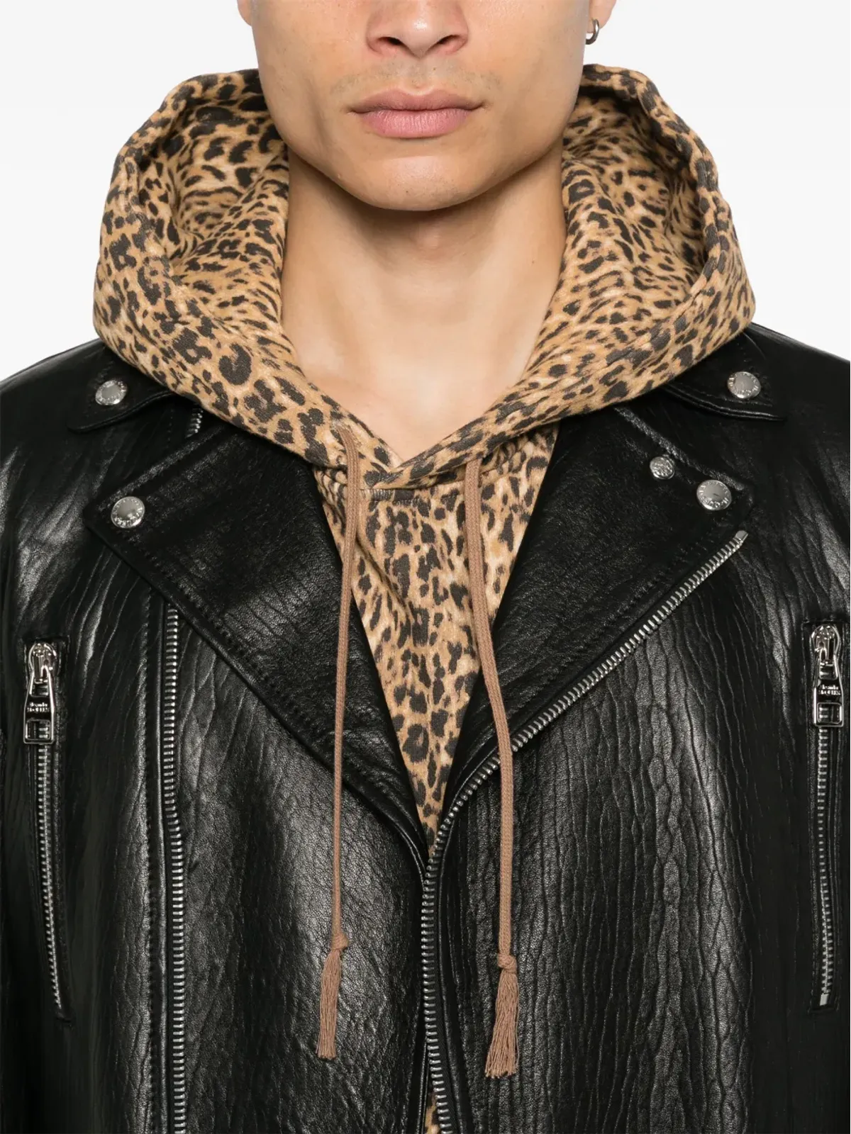 Alexander McQueen レザーバイカージャケット - 画像5