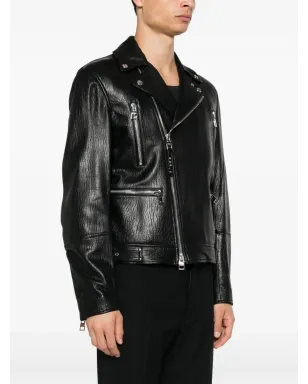 Alexander McQueen レザーバイカージャケット - サムネイル3
