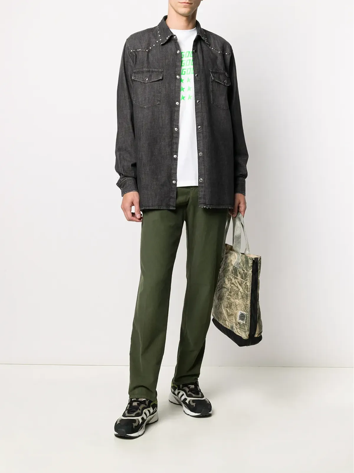 Golden Goose ストレートレッグ コーデュロイパンツ - グリーン - 画像2