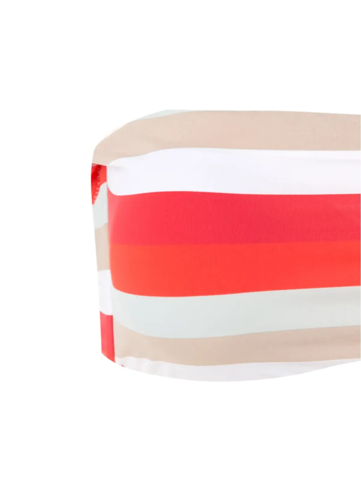 Amir Slama Frufru striped bandeau bikini set - Neutrals - 画像5