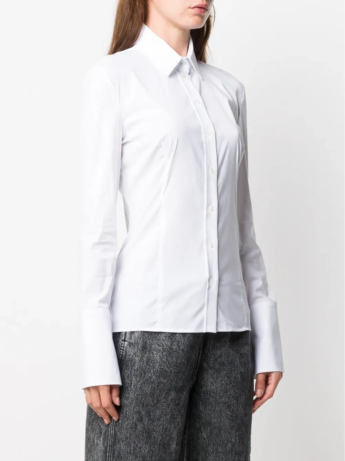 Patrizia Pepe クラシックボタンアップシャツ - White - 画像3