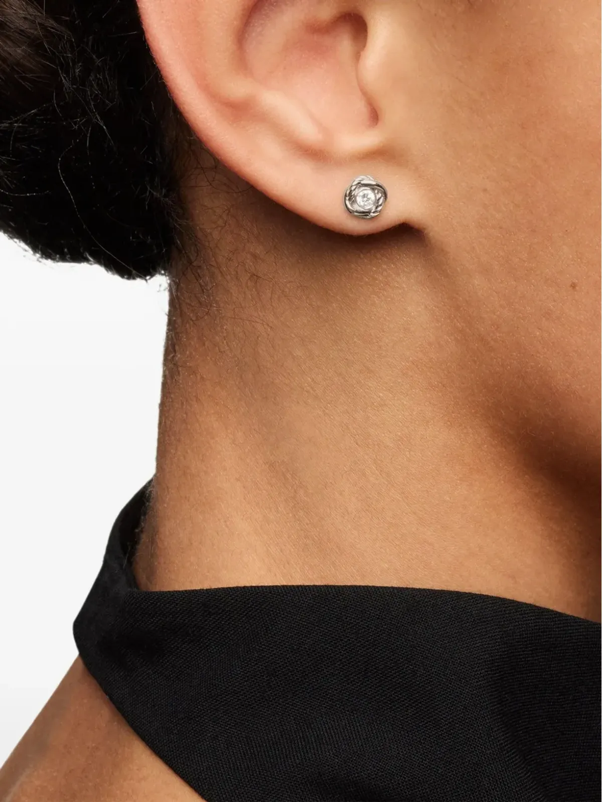 David Yurman インフィニティ ダイヤモンド スタッド ピアス - 画像3
