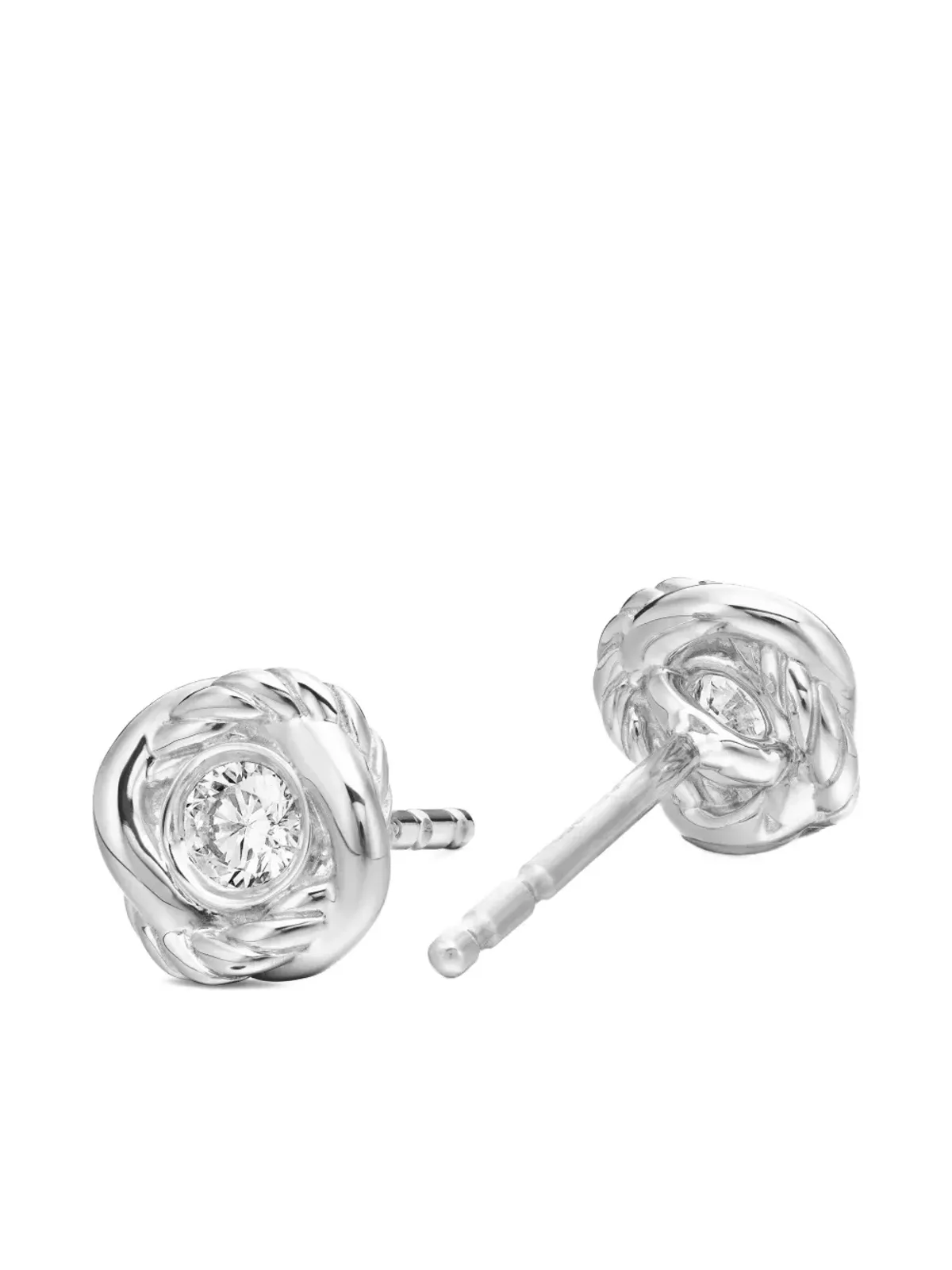 David Yurman インフィニティ ダイヤモンド スタッド ピアス - 画像4