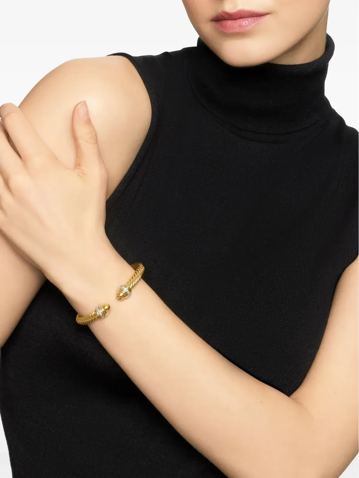 David Yurman クラシック・ケーブルスパイラ ダイヤモンド ブレスレット - 画像3