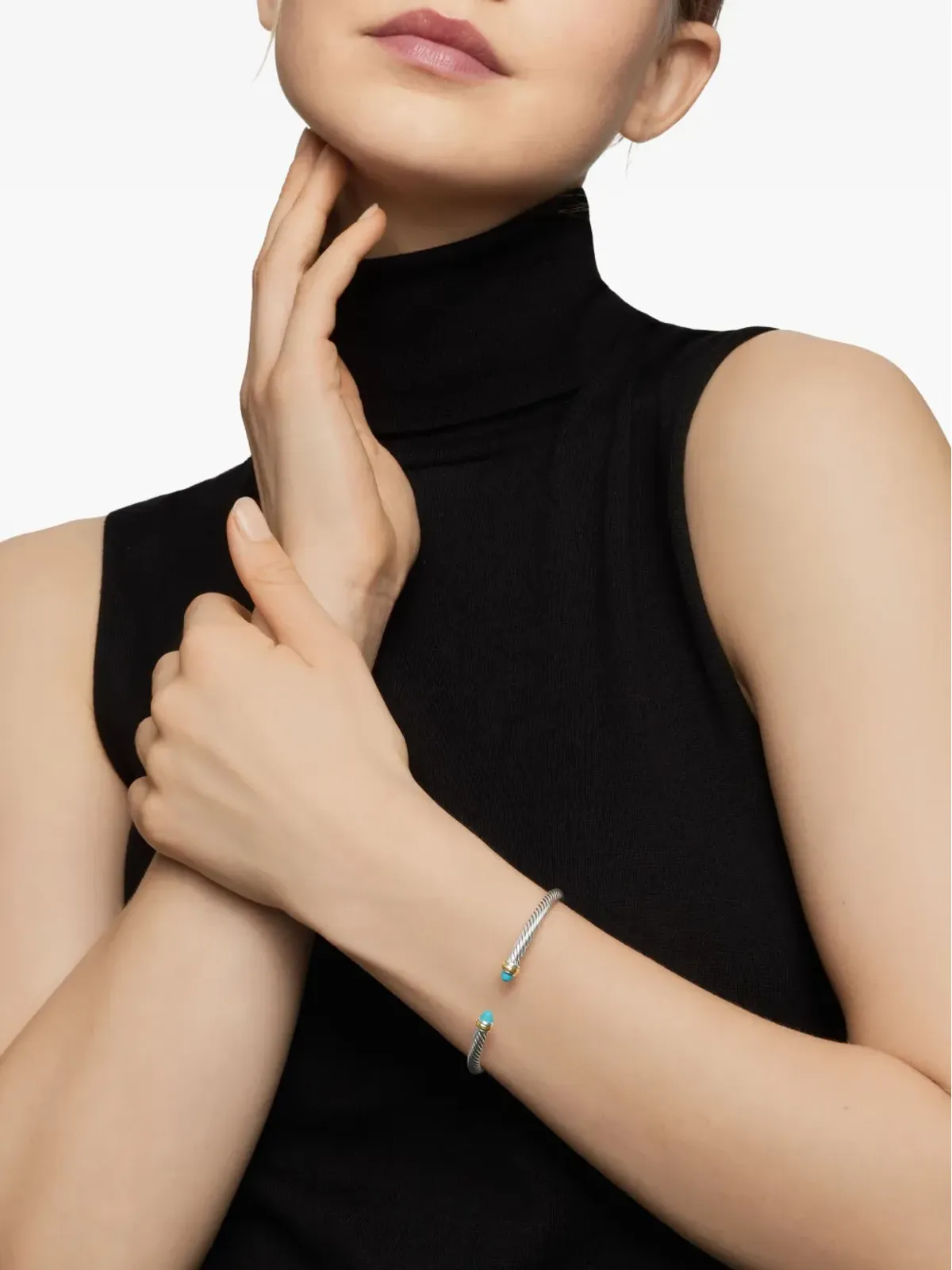 David Yurman クラシック ケーブル ブレスレット ターコイズ - 画像2
