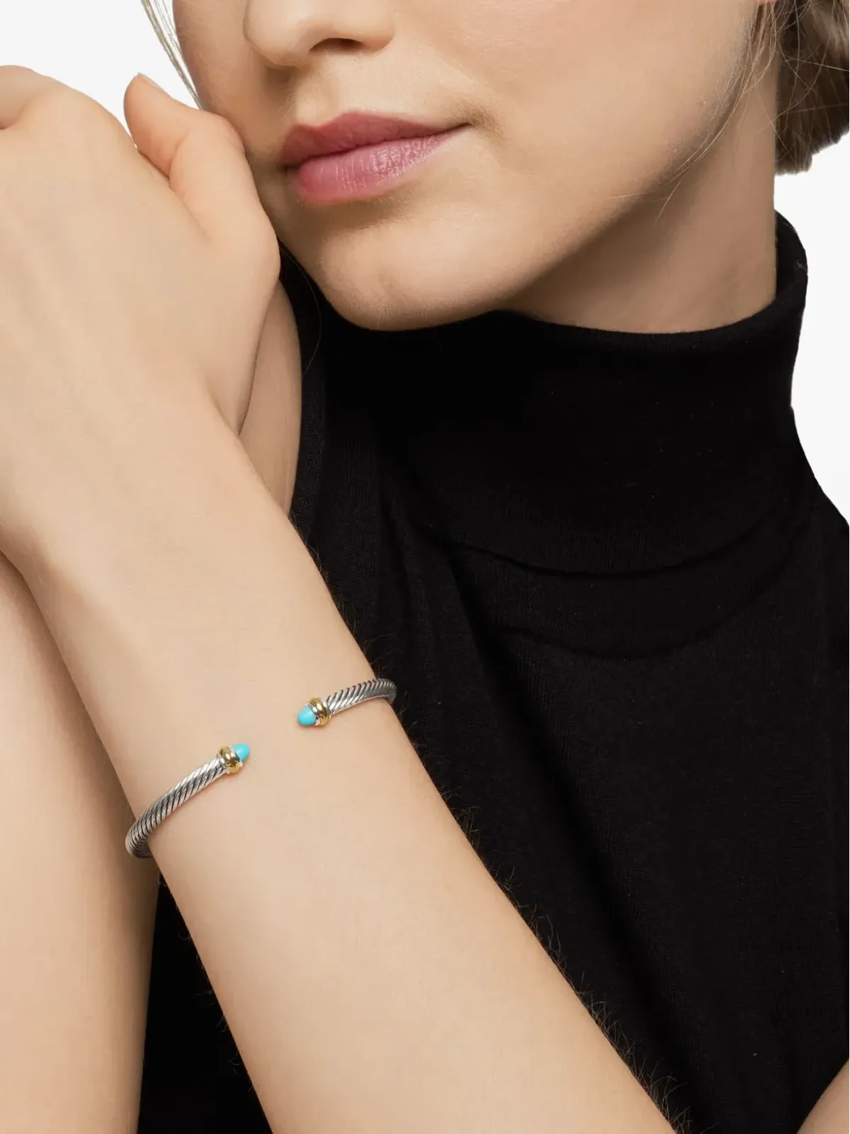 David Yurman クラシック ケーブル ブレスレット ターコイズ - 画像3