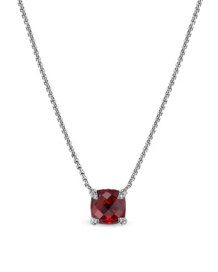 David Yurman ペティット・シャトレーヌ ロードライト ガーネット ダイヤモンド ネックレス - レッド - サムネイル1