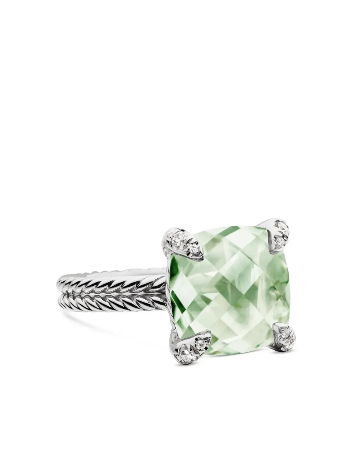 David Yurman チャテレイン プリサイライトとダイヤモンド リング - グリーン - 画像1