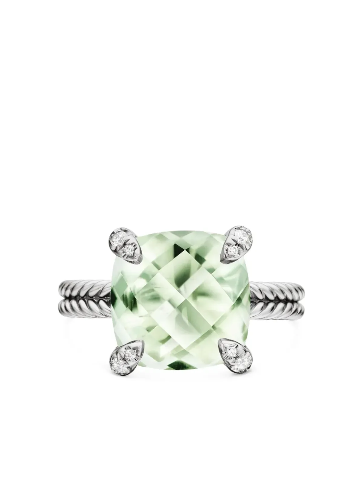 David Yurman チャテレイン プリサイライトとダイヤモンド リング - グリーン - 画像5