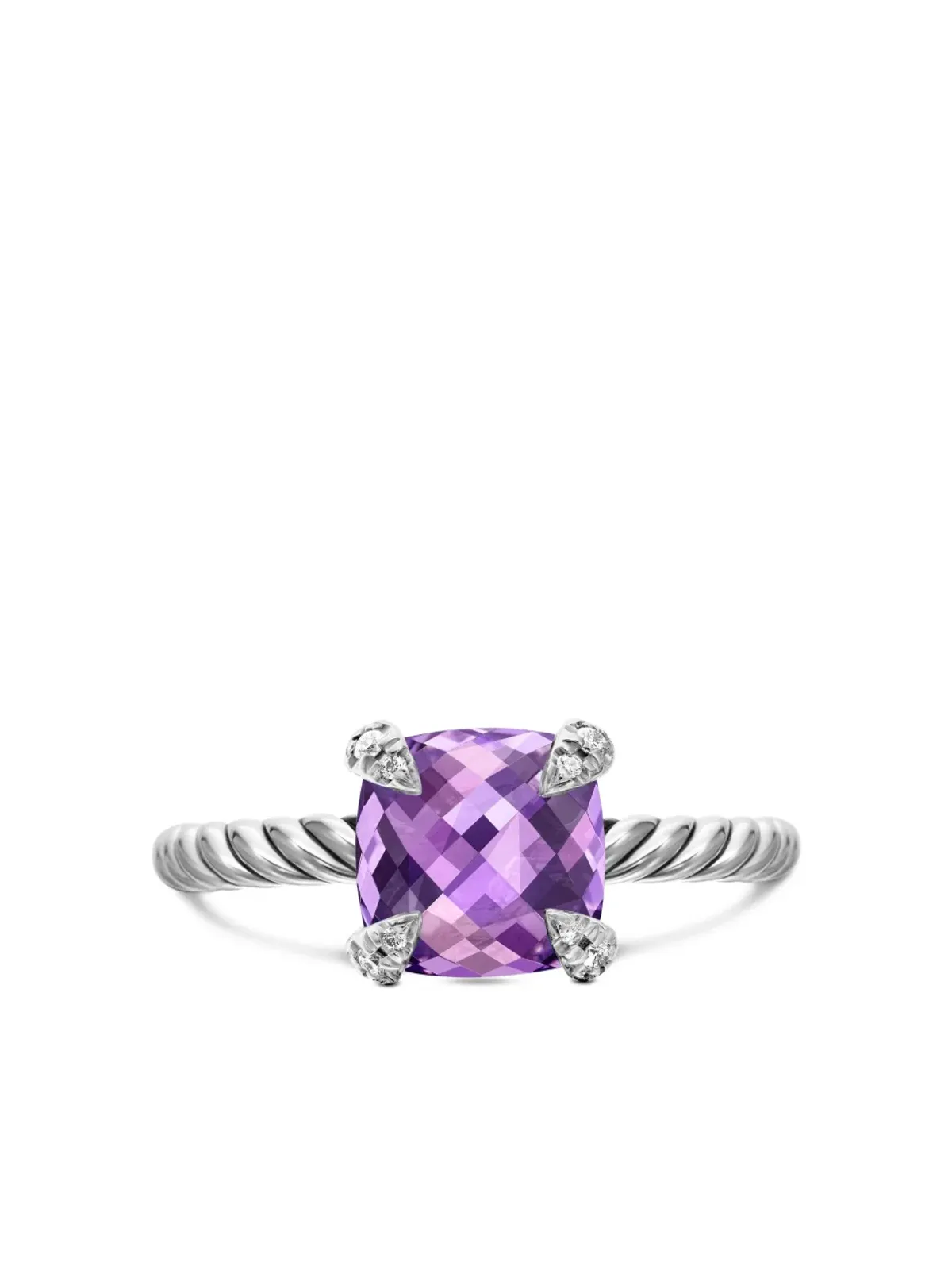 David Yurman チャテレイン アメジスト＆ダイヤモンド リング - 画像5