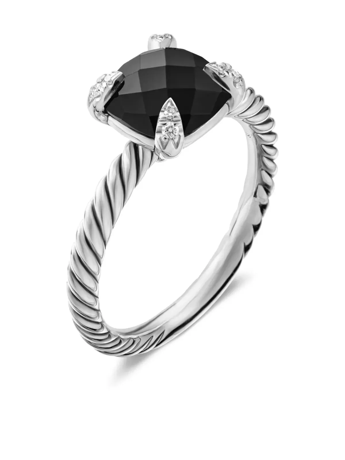 David Yurman Chatelaine オニキスとダイヤモンド リング - ブラック - 画像4