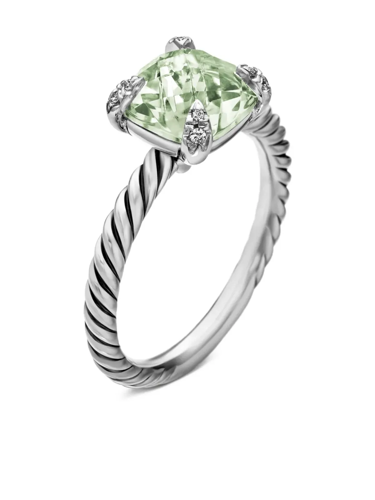 David Yurman チャテレーヌ プリセライトとダイヤモンドのリング - 画像4
