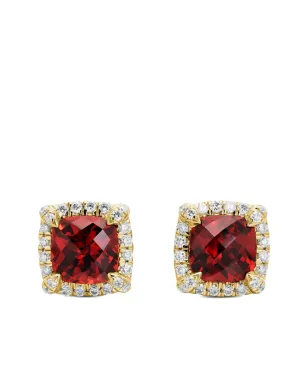 David Yurman 18ktイエローゴールド ペティート・シャテルレーヌ ガーネット＆ダイヤモンド スタッドピアス（5mm） - レッド - サムネイル1