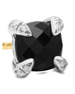 David Yurman ペティート・シャトレーヌ オニキスとダイヤモンド スタッドピアス ブラック - サムネイル5
