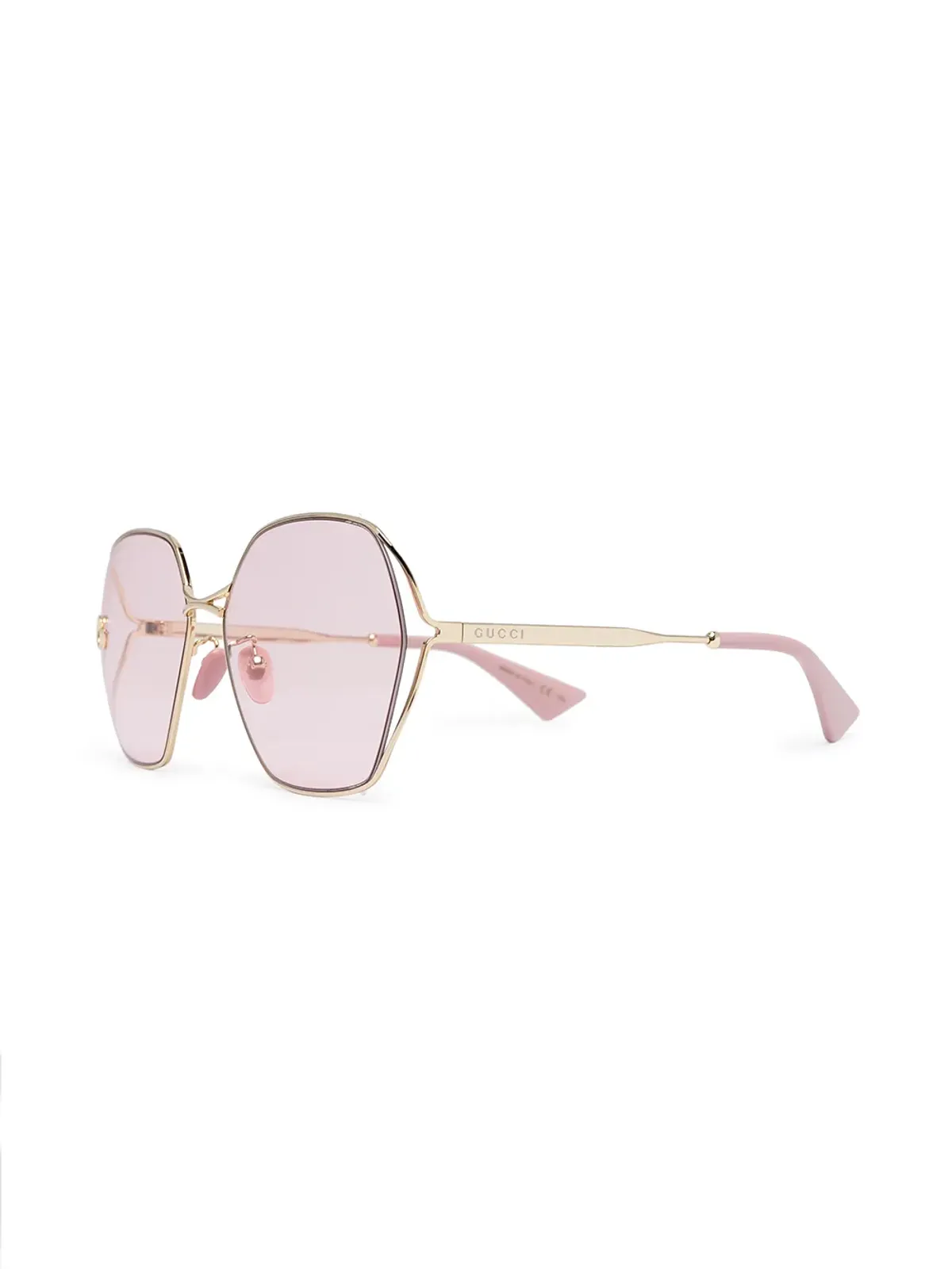Gucci Eyewear Fork square-frame sunglasses - Pink - 画像2
