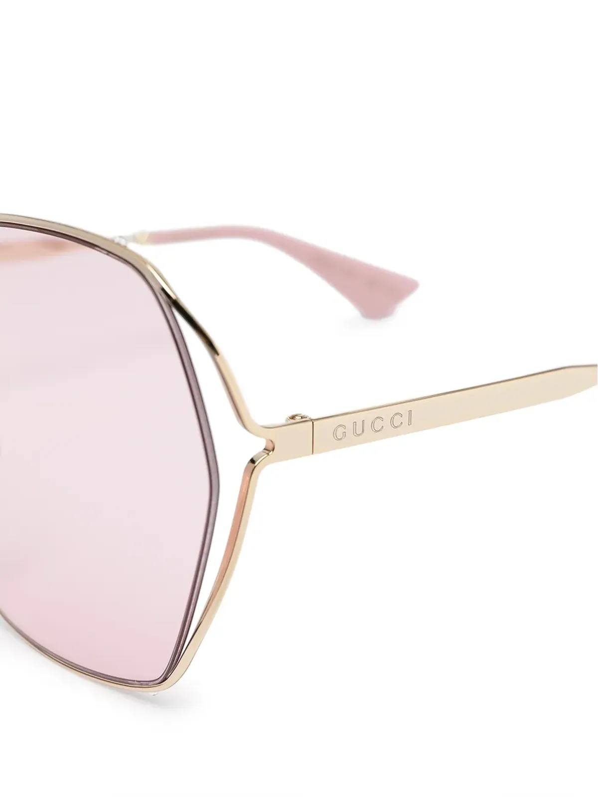 Gucci Eyewear Fork square-frame sunglasses - Pink - 画像3
