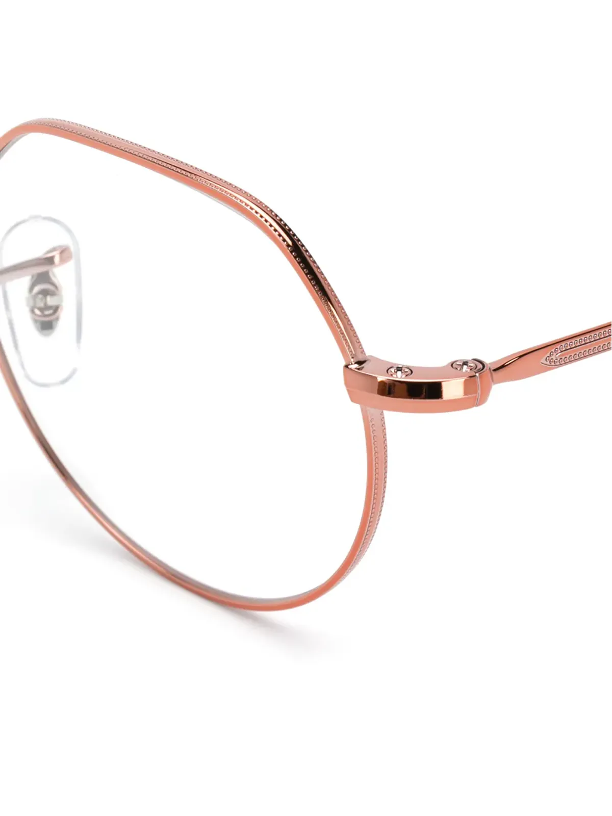Ray-Ban ジオメトリックフレーム眼鏡 ピンク - 画像3