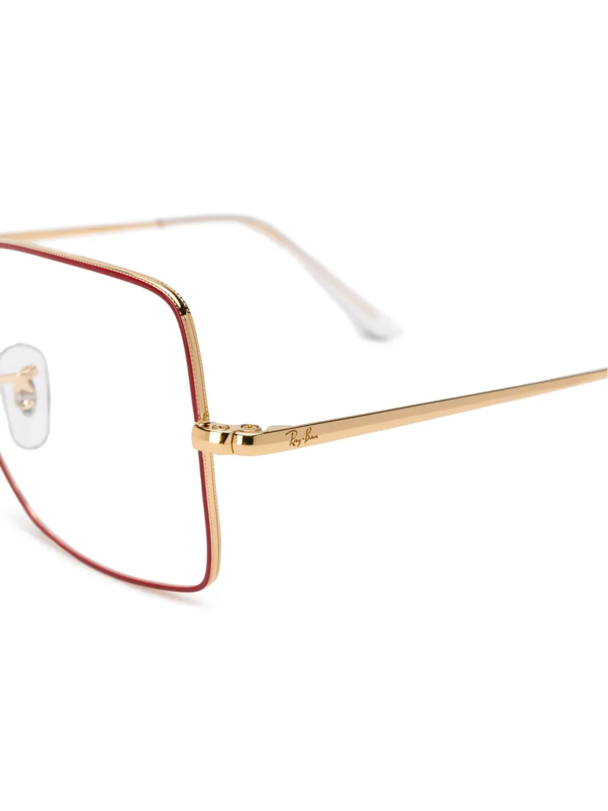 Ray-Ban スクエアオプティカルグラス ゴールド - 画像3