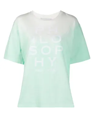 Philosophy Di Lorenzo Serafini グラデーション染めTシャツ - Green - サムネイル1