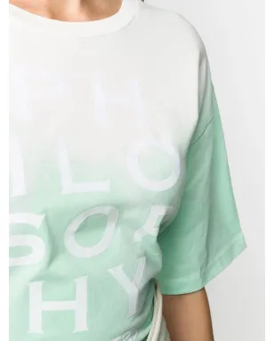 Philosophy Di Lorenzo Serafini グラデーション染めTシャツ - Green - サムネイル5