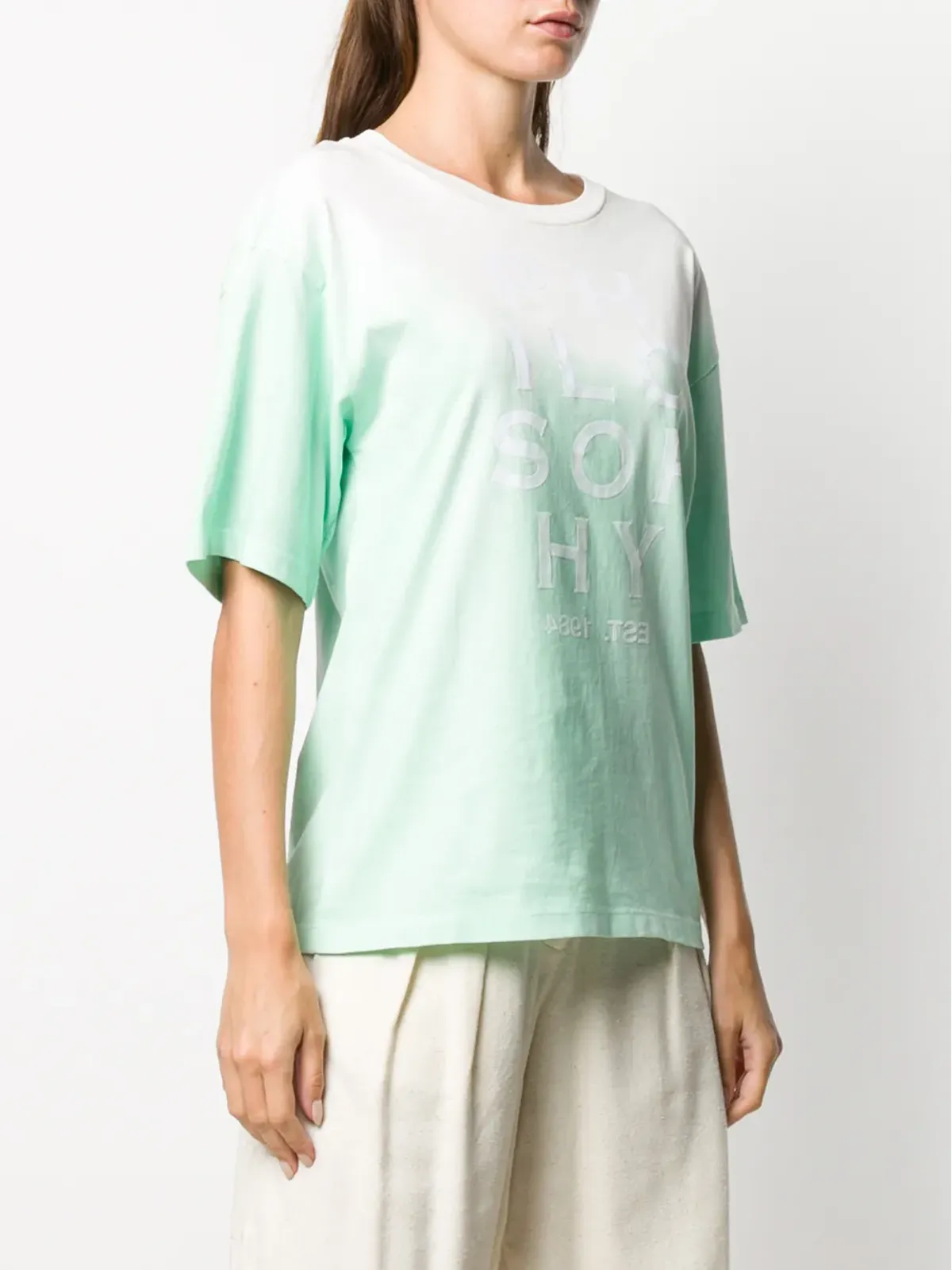 Philosophy Di Lorenzo Serafini グラデーション染めTシャツ - Green - 画像3
