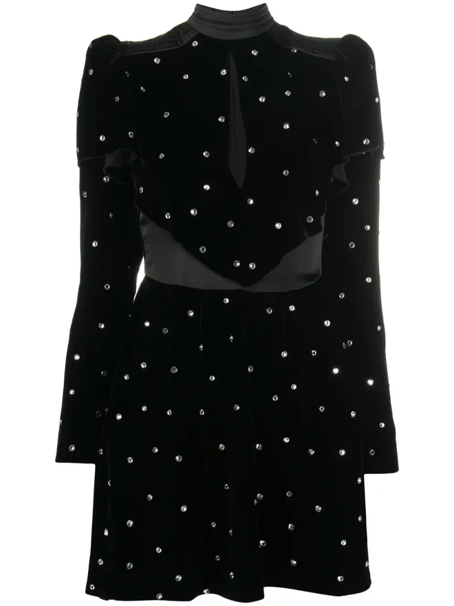 Philosophy Di Lorenzo Serafini Philosophy Di Lorenzo Serafini クリスタルエンベリッシュドベルベットイブニングドレスの商品画像